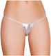 Silver Exotic Micro Shiny G String