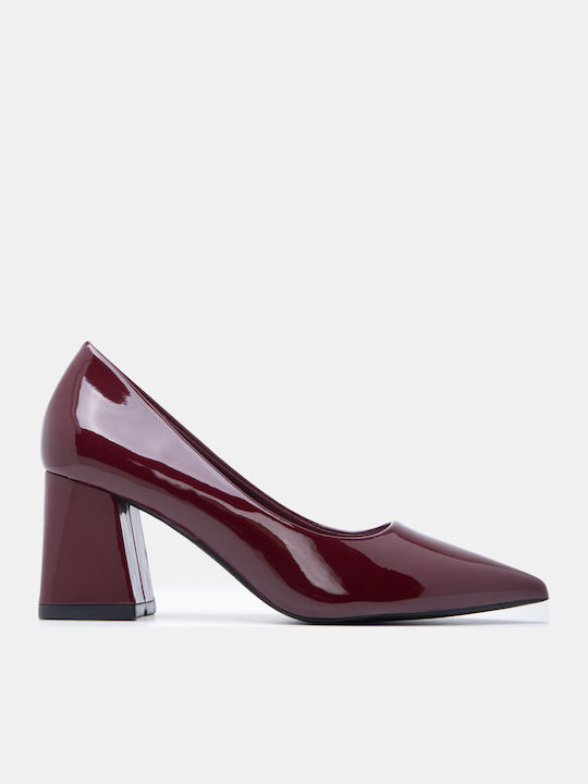 Luigi Spitze Zehe Pumps mit Chunky Mittlerem Ab...