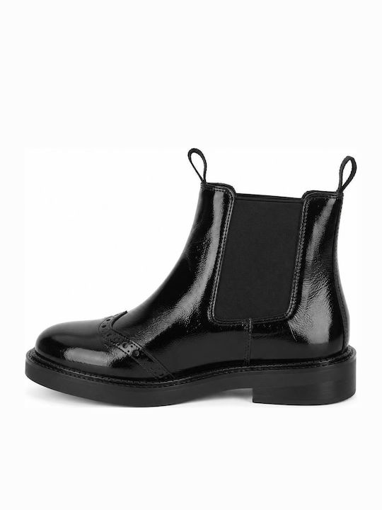 Serilda Damen Chelsea-Stiefeletten aus Leder Schwarz