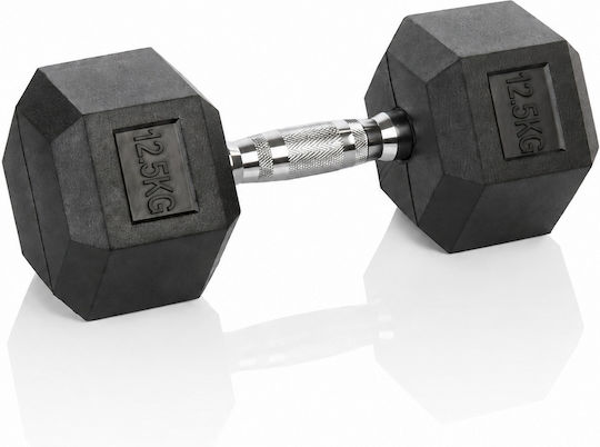 MotivationPro Hexagon Rubber Dumbbell 1 x 12.5kg