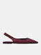Pantofi Cu Toc Ascuțiți Burgundy