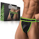Glow In Dark Herren Sexy Unterwäsche Jockstrap Silber