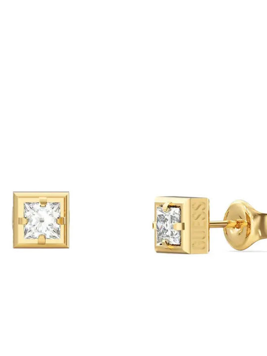 Guess Cercei Oțel Aurii Cu Piatră Logo Jume06075jwygt-u