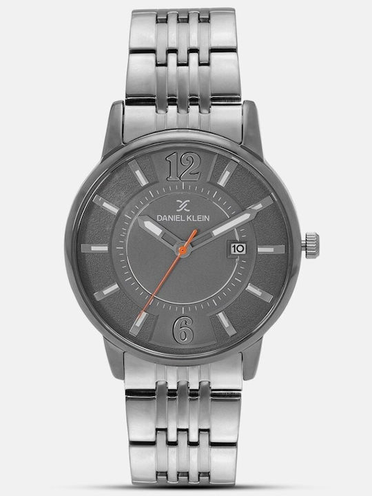 Daniel Klein Men's Watch 44mm Battery with Silver Metal Bracelet