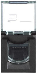 Rj45 Stp Cat 6a Гнездо 1 Модул Classia Legrand Черен