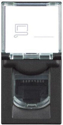 Rj45 Stp Cat 6a Гнездо 1 Модул Classia Legrand Черен