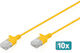Digitus U/UTP Cat.6 (Gigabit) Καλώδιο Δικτύου Ethernet 5m Κίτρινο 10τμχ