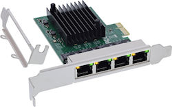 Κάρτα Δικτύου Inline Quad Gigabit 4x Rj45 1 Gb S Pcie X1 Κάρτα Δικτύου Inline Quad Gigabit 4x Rj45 1 Gb S Pcie X1