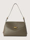 Leather Women's Shoulder Bag Green