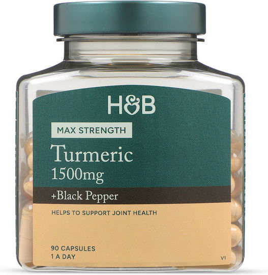Holland & Barrett Kurkuma & Schwarzer Pfeffer 1500mg 90 Kapseln