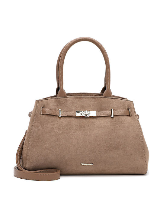Tamaris Martina Damen Schultertasche Beige