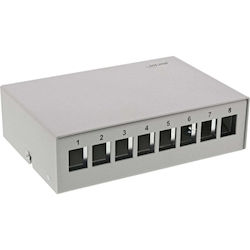 Inline Cutie De Consolidare Desktop 8x Keystone RJ45 Metalică Gri Deschis RAL7035 Inline Cutie De Consolidare Desktop 8x Keystone RJ45 Metalică Gri Deschis RAL7035