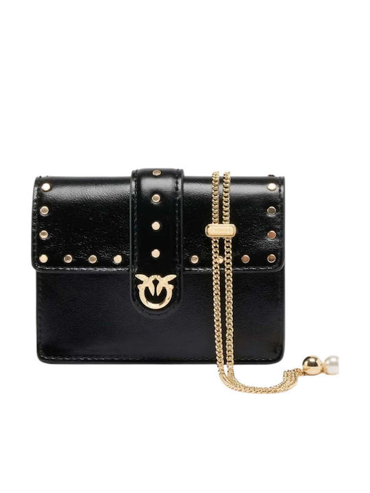 Love Pocket Leather Women's Flap Bag Black