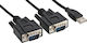 InLine USB 2.0 2x Serial Adapter RS232 33305M 9 Pin Sub-D Male 1.5m Black