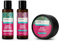 Arganicare Set Keratin Hair Conditioner Nourishing & Strengthening 100 Ml + Keratin Hair Shampoo Repairing & Nourishing 100 Ml + Keratin Hair Treatment Cream Mask Nourishing & Repairing 100 Ml Arganicare Set Keratin Hair Conditioner Nourishing & Strengthening 100 Ml + Keratin Hair Shampoo Repairing & Nourishing 100 Ml + Keratin Hair Treatment Cream Mask Nourishing & Repairing 100 Ml