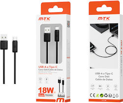 Moveteck USB 2.0 USB-C male - USB-A 18W 1m (463.125154) Moveteck USB 2.0 USB-C male - USB-A 18W 1m (463.125154)