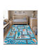 Homeone Velvet Non-slip Runner Turquoise 80x150cm