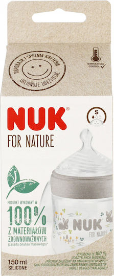 Nuk Plastic Baby Bottle Nature Sense Anti-Colic with Silicone Teat for 0+ Months Beige 150ml