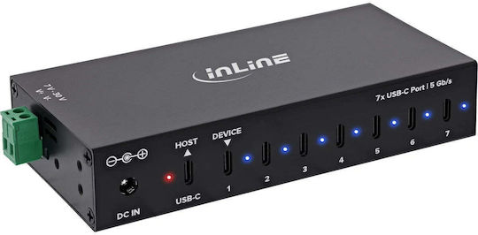 DeLock USB Hub 7 Ports USB 3.2 with USB-C Connection