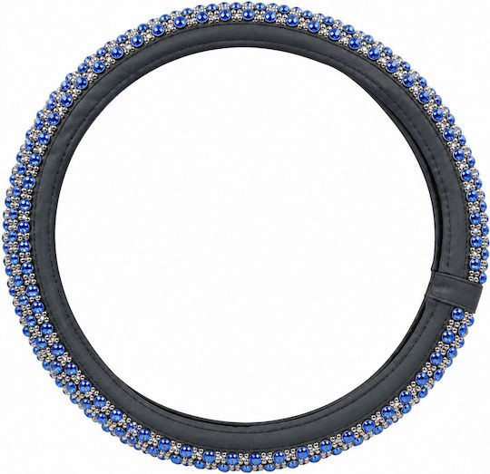 Auto Lenkradabdeckung 38cm Schwarzes Blau Dekoration