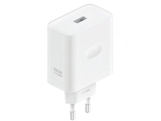 Oppo Зарядно устройство Без Кабел с USB-A Порт 100W Бял (Super Flash)