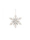 Hängender Weihnachtsbaumschmuck Schneeflocke Weiß 11.5x13cm mit Glitzer