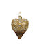 Hanging Ornament Heart Gold 6.5cm