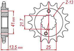 JT Sprockets Γρανάζι Μπροστά για Honda Transalp JT Sprockets Γρανάζι Μπροστά για Honda Transalp