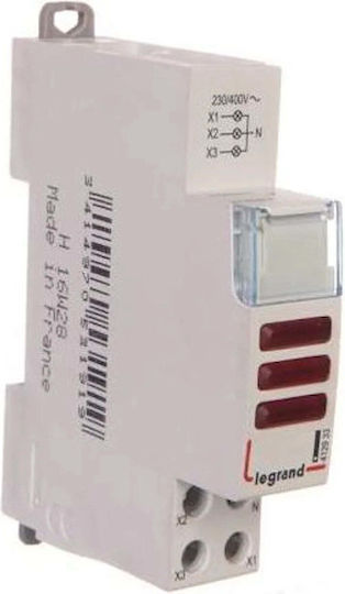 Legrand Triple Panel Indicator Light LED Red 230V 412933