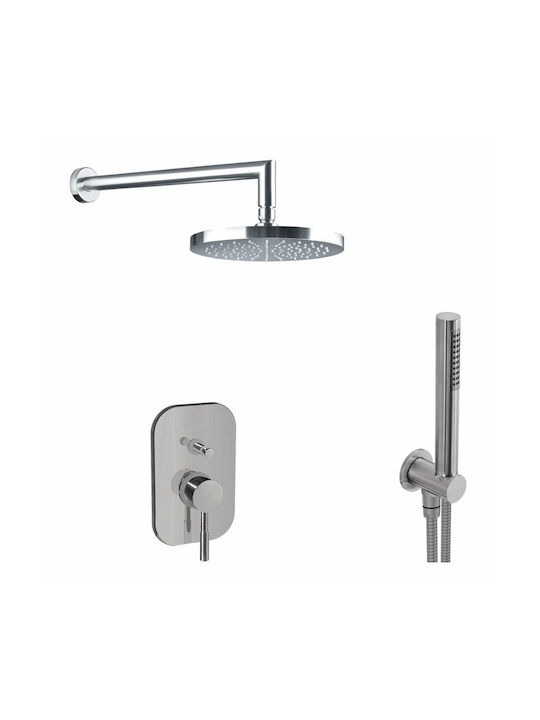 La Torre New Tech for Shower 2 Exits Inox Silver