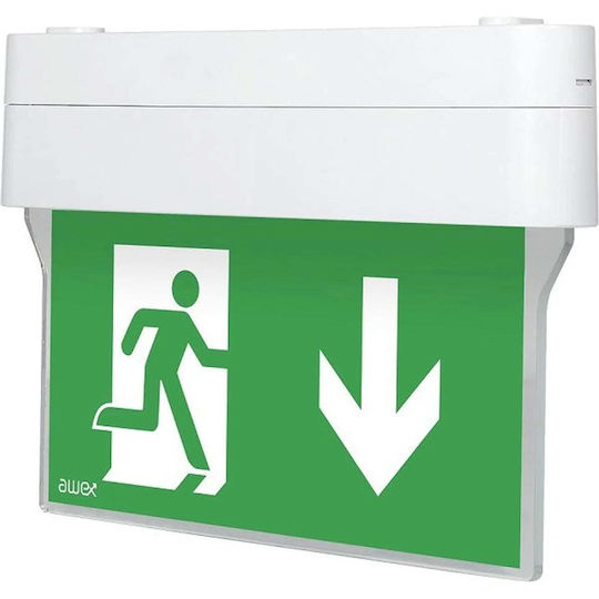 Awex LED Emergency Light Exit with Battery Power Source