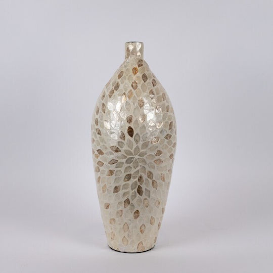 Eurolamp Βάζο Μπαμπού Λευκό 23x23xΥ57cm