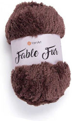 Strickgarn Fable Fur Gounaki 100g Braun
