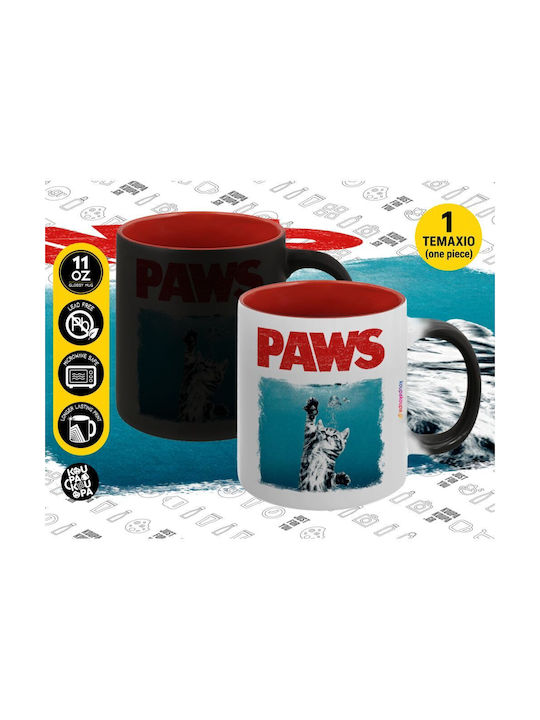 Koupakoupa Paws Heat Change Κούπα Κεραμική Κόκκ...