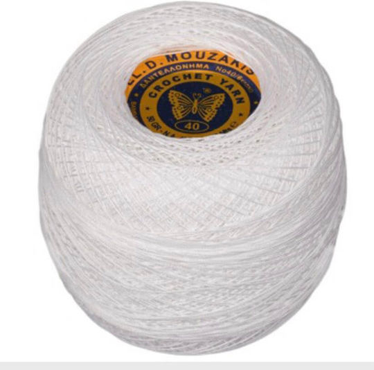 Baumwolle Faden Πελότα Πεταλούδα Strickgarn 50gr 40 Χιονέ