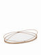 Tablett Hochzeit aus Metall mit Spiegel Gold