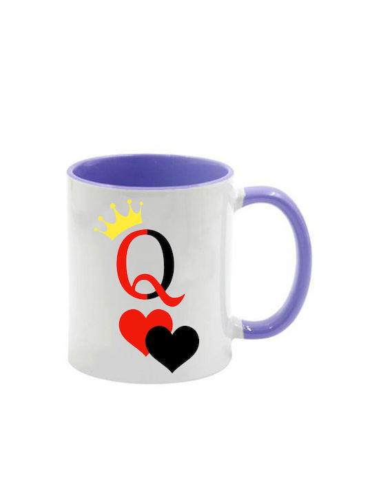 Alice Lila Tasse mit Griff Innen