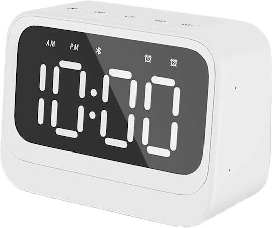 Denver Tischuhr Digital LCD mit Wecker & Tischradio Weiß EC-54W