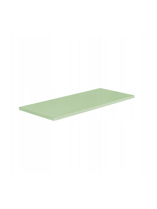 Jan Nowak Rectangular Wardrobe Shelf Made of Metallic Pastel Green 89.8x36x2cm