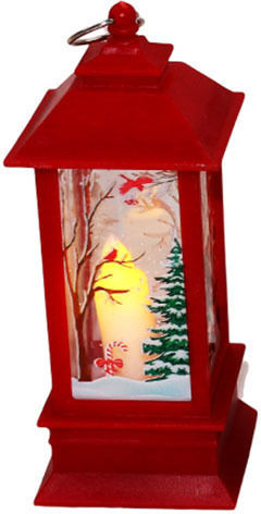 Dorosimo Weihnachtskerze Laterne Rot 13x5.5cm