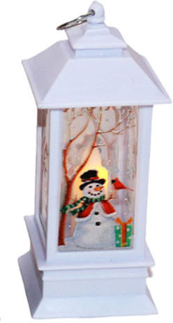 Dorosimo Weihnachtskerze Laterne Weiß 13x5,5cm
