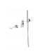 Cersanit Built-in Mixer Mouthpiece Telephone & Shower Head Set For Silver Bathtub