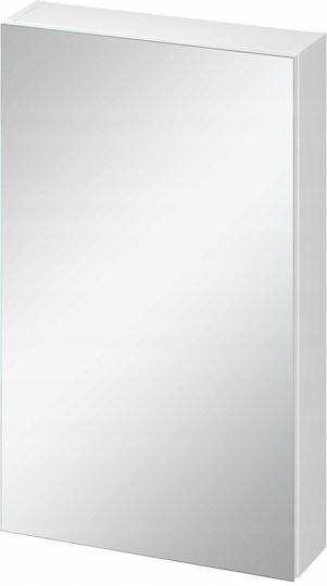 Cersanit Rechteckiger Badezimmerspiegel mit Regal & Schrank 49,4x14,1cm Weiß
