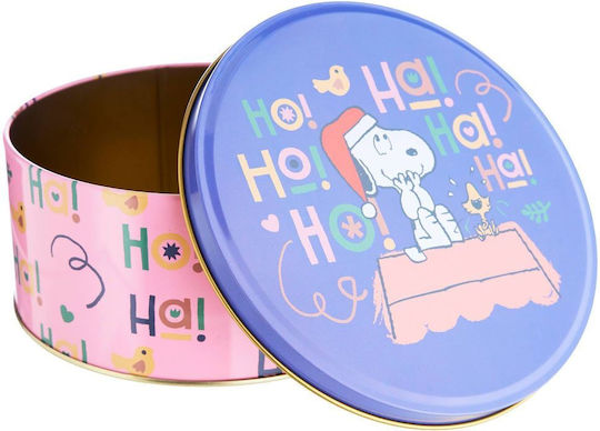 Peanuts Keksdosen Metallisch Hohoho Große Laminar Stahl Durchmesser 16cm X Höhe 7cm