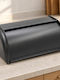 Keskor Bread Box with Lid Metallic Black 33x23x15cm