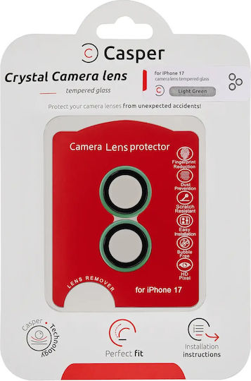 Casper Camera Protection Tempered Glass Green for iPhone 17