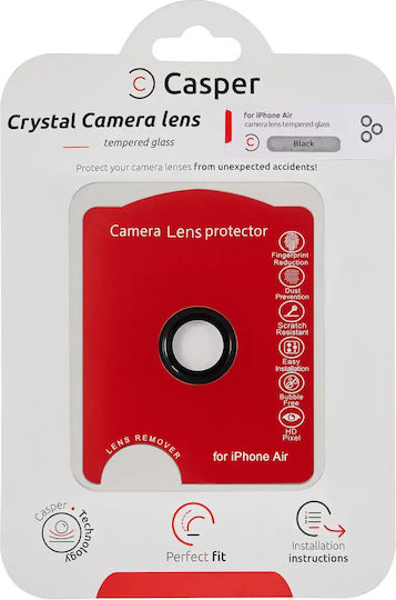 Casper Camera Protection Tempered Glass Black for iPhone Air