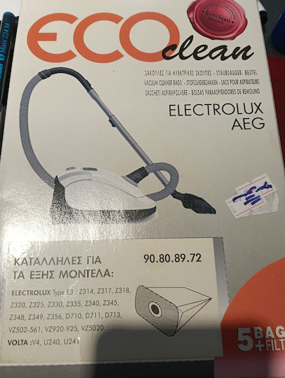 Eco Clean Staubsaugerbeutel 5 Stück Kompatibel mit Staubsauger Electrolux / AEG