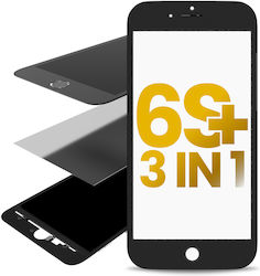 3 In 1 Front Glass + Frame + Oca Pre-installed Iphone 6s Plus Black 2 Pack
