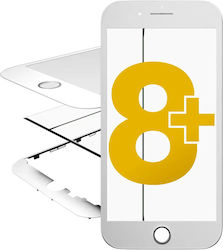 Sticlă Cadru Oca Polarizator Preinstalat Iphone 8 Plus Alb